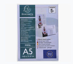 Exacompta Slanted Sign Holder Portrait A5 Clear Acrylic 85058D