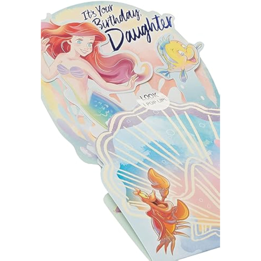Disney Ariel & Flounder Design Daughter Birthday Card