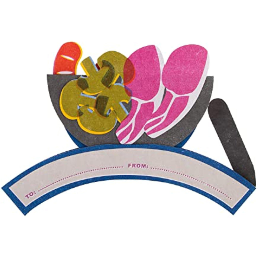 Hallmark 3D Father's Day Card for Dad - Funny English Breakfast Design