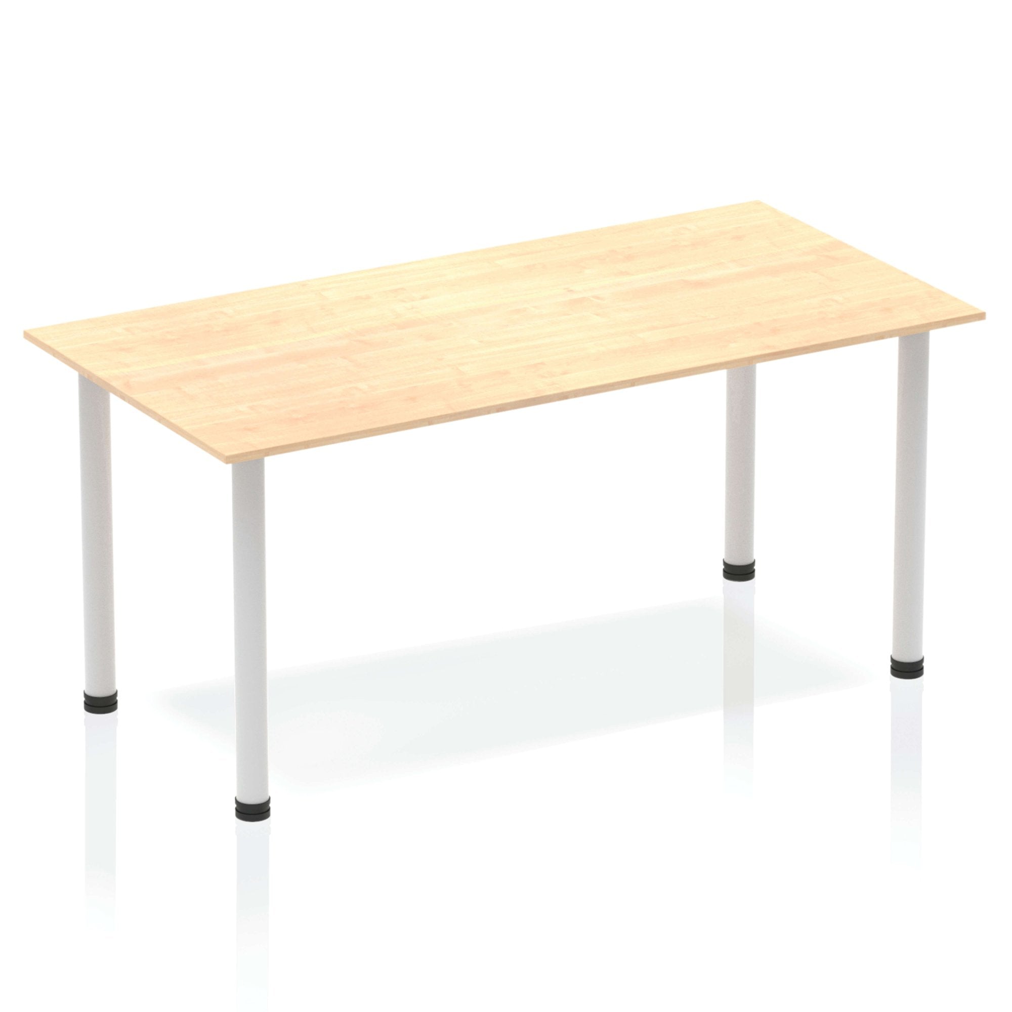 Dynamic Impulse 1400mm Straight Table Maple Top Silver Post Leg BF00191 DD