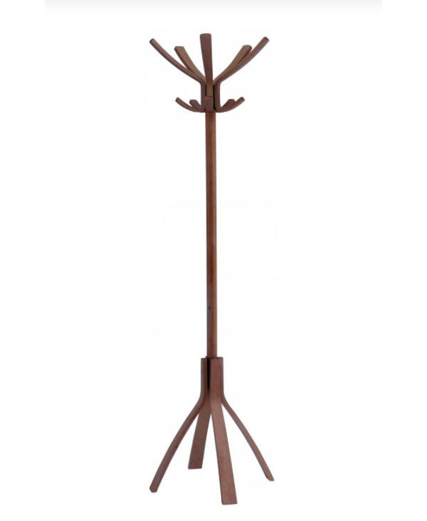 Alba Cafe Coat Stand 10 Pegs Dark Wood PMCAFE