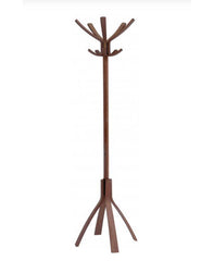 Alba Cafe Coat Stand 10 Pegs Dark Wood PMCAFE