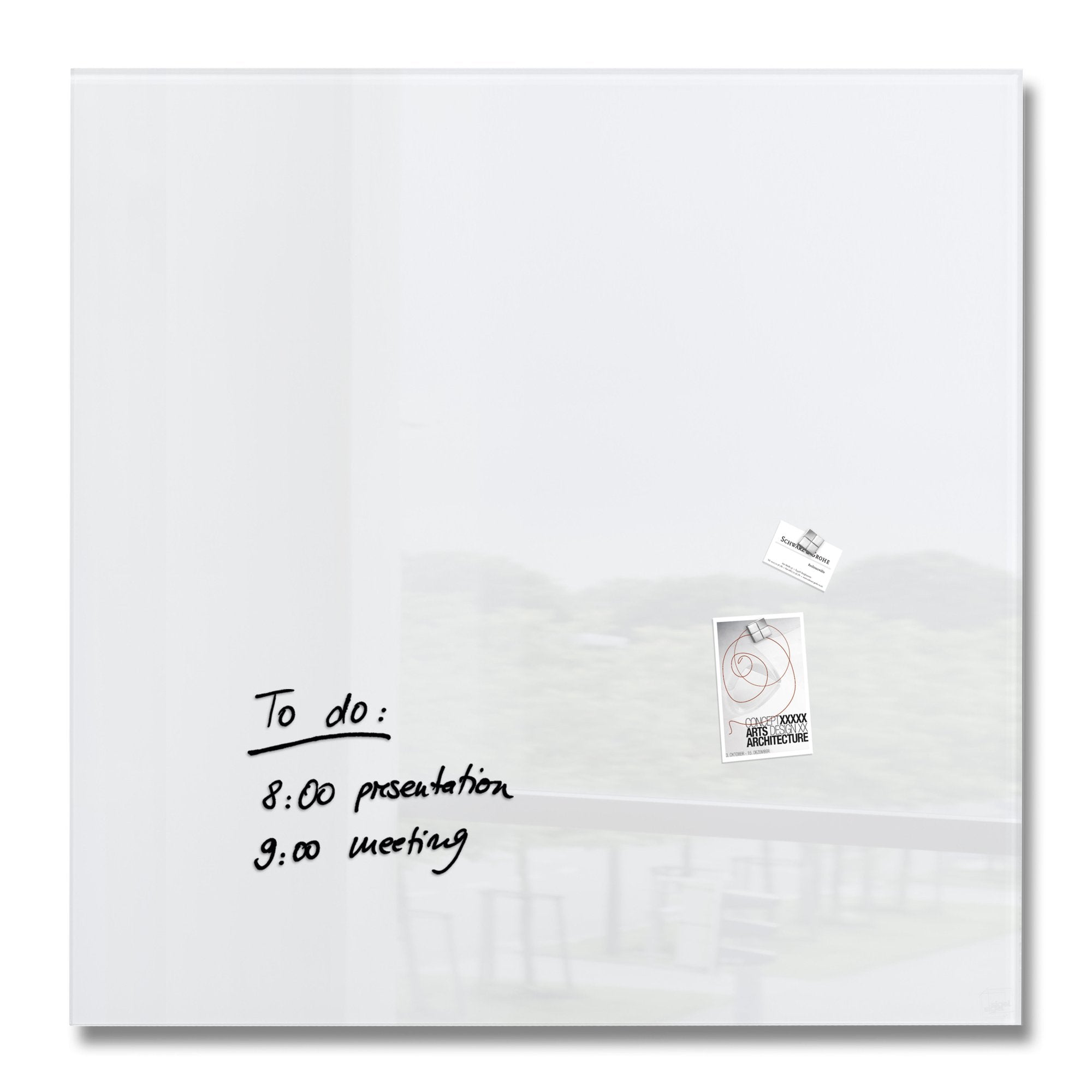 Sigel Artverum Magnetic Glass Board Super White 1000x1000mm - GL201 DD