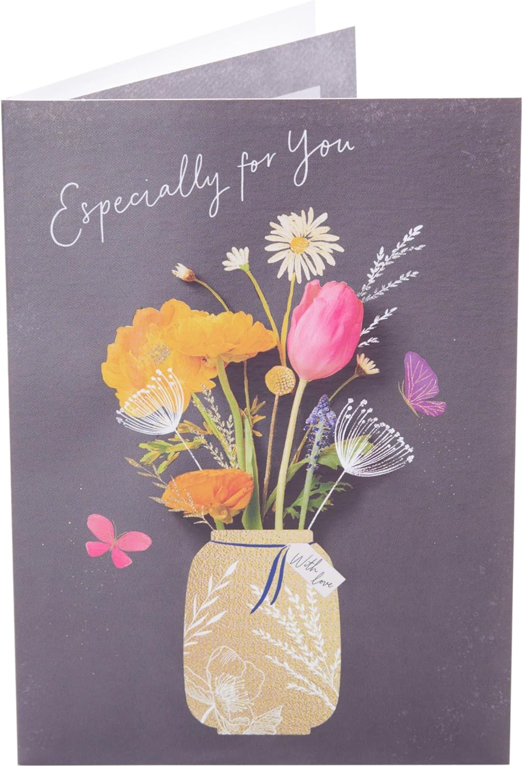 Flower in Jar Design Birthday Card