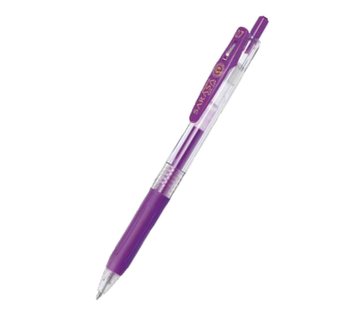 Zebra Sarasa Clip Eco 76% Recycled Gel Pen Medium Point Violet (Pack 12) - 35148