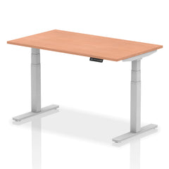 Dynamic Air 1400 x 800mm Height Adjustable Desk Beech Top Silver Leg HA01002 DD