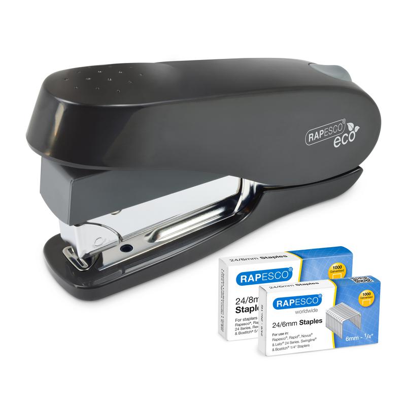 Rapesco Germ Savvy Luna Eco Stapler Plastic 50 Sheet Black - 1466