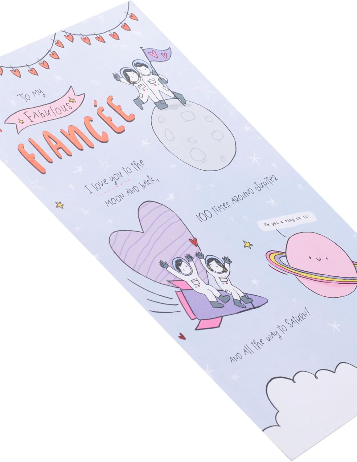 UK Greetings Valentine's Day Card For Fianc�e - Cute Sketch Design