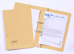 Guildhall Spring Pocket Transfer File Foolscap 420gsm Yellow (Pack 25) - 211/6003Z