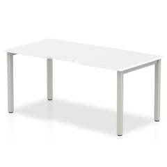 Evolve Plus 1200mm Single Starter Desk White Top Silver Frame BE136 DD