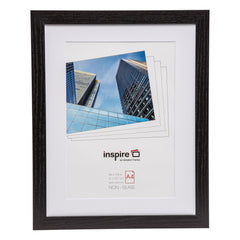 Columbia 2.5cm Wide MDF Paperwrap Certificate Frame A4 Black Ash Effect - COLA4MTNG