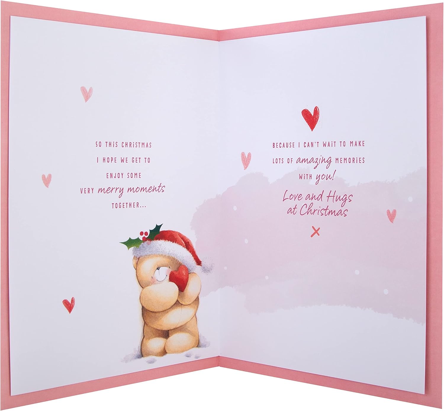 Boxed Christmas Card for Someone Special – Forever Friends Wreath and Heart Festive Design