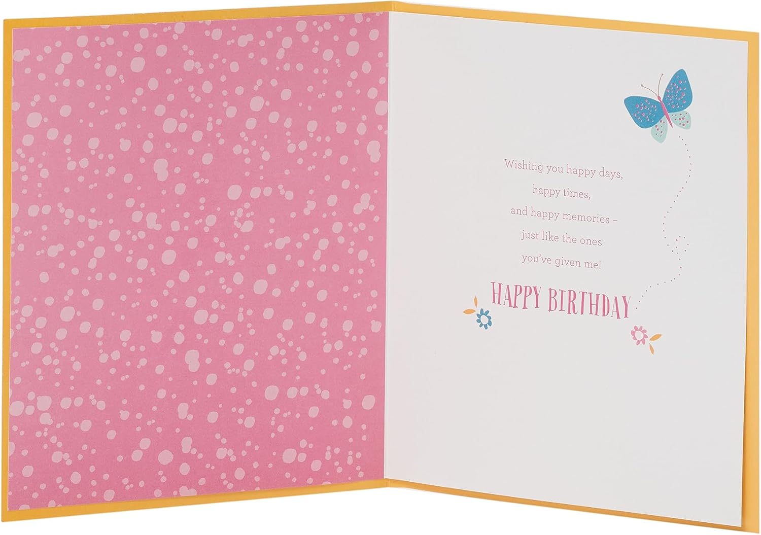 Grandma Birthday Card – Elegant Flower & Butterfly Design with Gold Foil and 3D Detailing