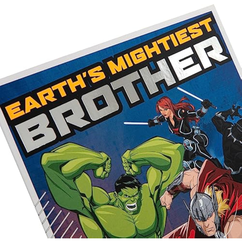 Marvel Avengers Superheroes Design with Activity Brother Birthday Card