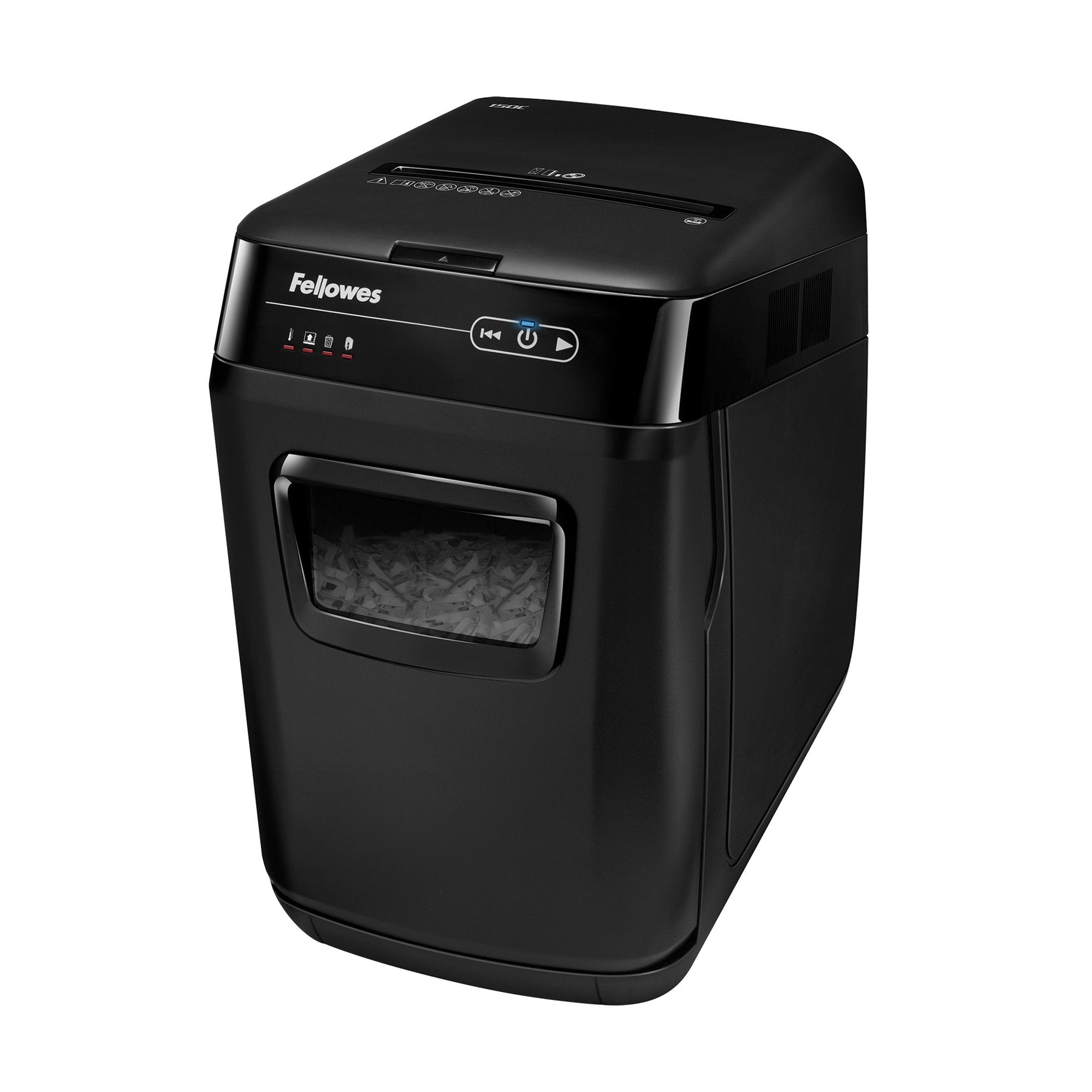 Fellowes AutoMax 150C Cross Cut Shredder 32 Litre 150 Sheet Automatic/8 Sheet Manual Black 4680201