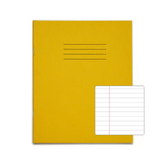 Rhino 8 x 6.5 Exercise Book 48 Page Feint Ruled 8mm With Margin Yellow (Pack 100) - VAA114-2 DD