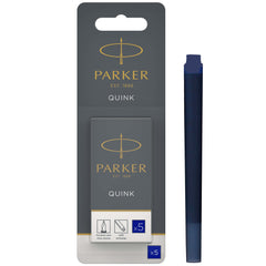 Parker Quink Long Ink Refill Cartridge for Fountain Pens Blue (Pack 5) - 1950403