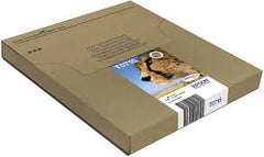 Epson T0715 Cheetah Black Cyan Magenta Yellow Ink Cartridge Multipack 7.4ml + 3 x 5.5ml (Pack 4) - C13T07154511