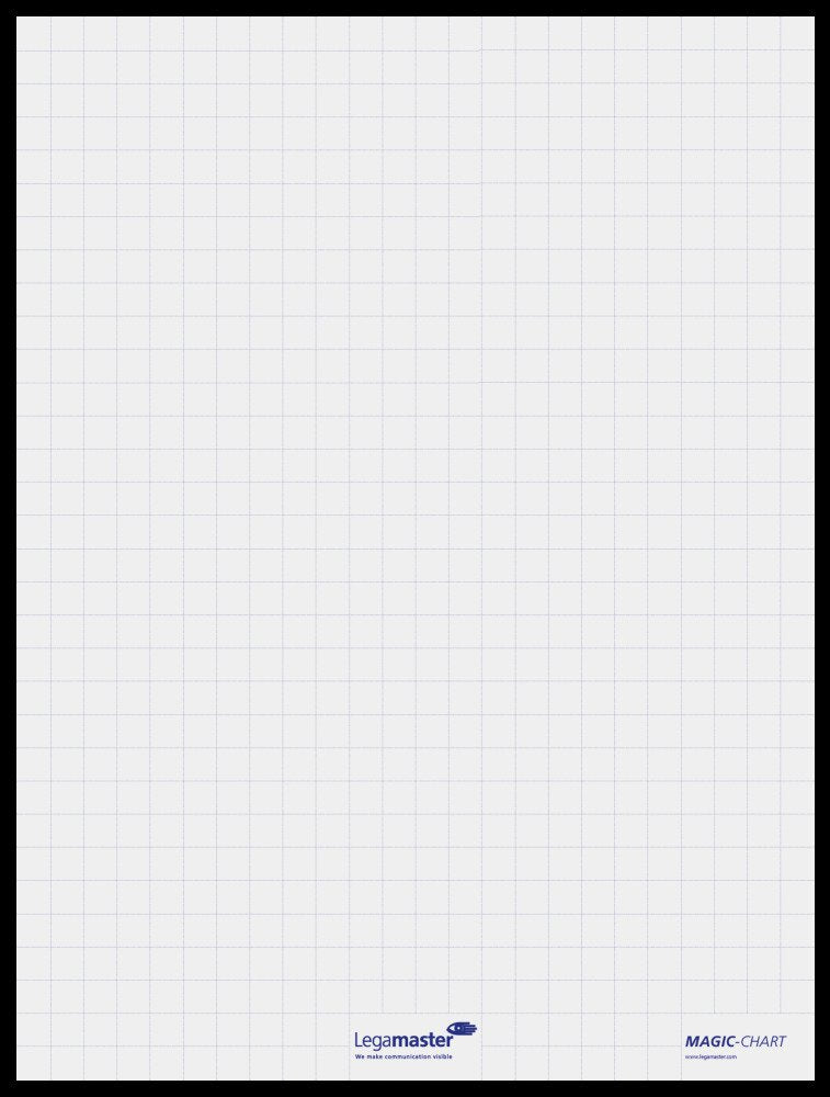Legamaster Magic Chart Whiteboard Sheets 600x800mm Squared 25 Sheets per Roll - 7-159000