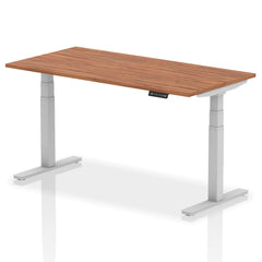 Dynamic Air 1600 x 800mm Height Adjustable Desk Walnut Top Silver Leg HA01007 DD