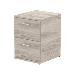 Impulse 2 Drawer Filing Cabinet Grey Oak I003241 DD
