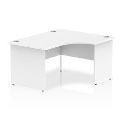 Impulse 1400mm Right Crescent Desk White Top Panel End Leg I003876 DD