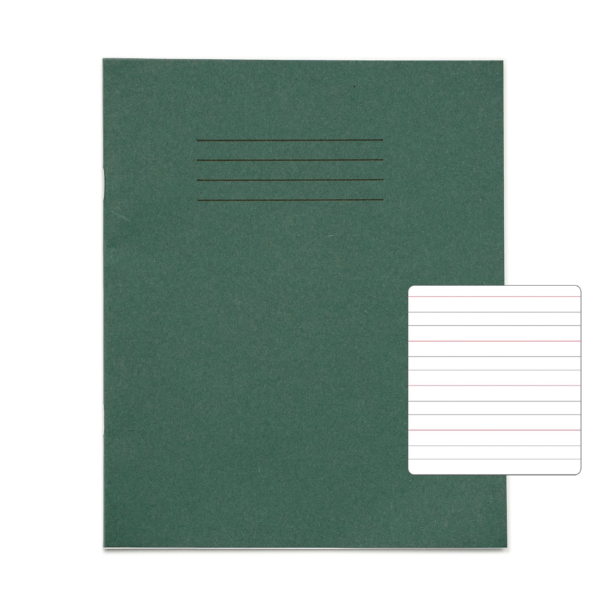 Rhino 8 x 6.5 Inches Learn to Write Book 32 Page Narrow-Ruled Dark Green (Pack 100) - SDXB6-8 DD