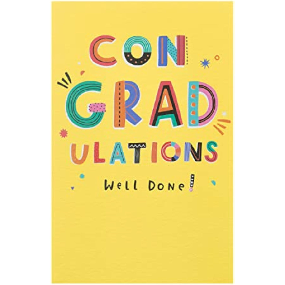 UK Greetings Graduation Card For Him/Her/Friend With Envelope - Yellow Design