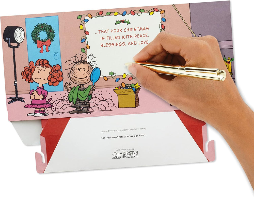 3D Pop Up Peanuts Comics Christmas Card