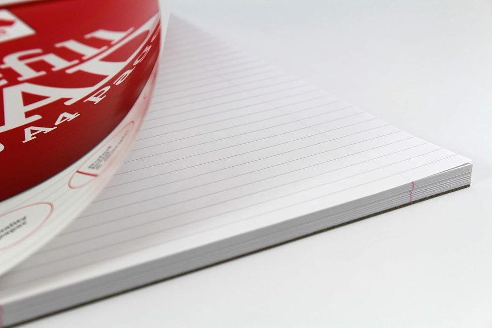 A4 Refill Pad - Ruled feint and margin, 160 pages of 75gsm paper.