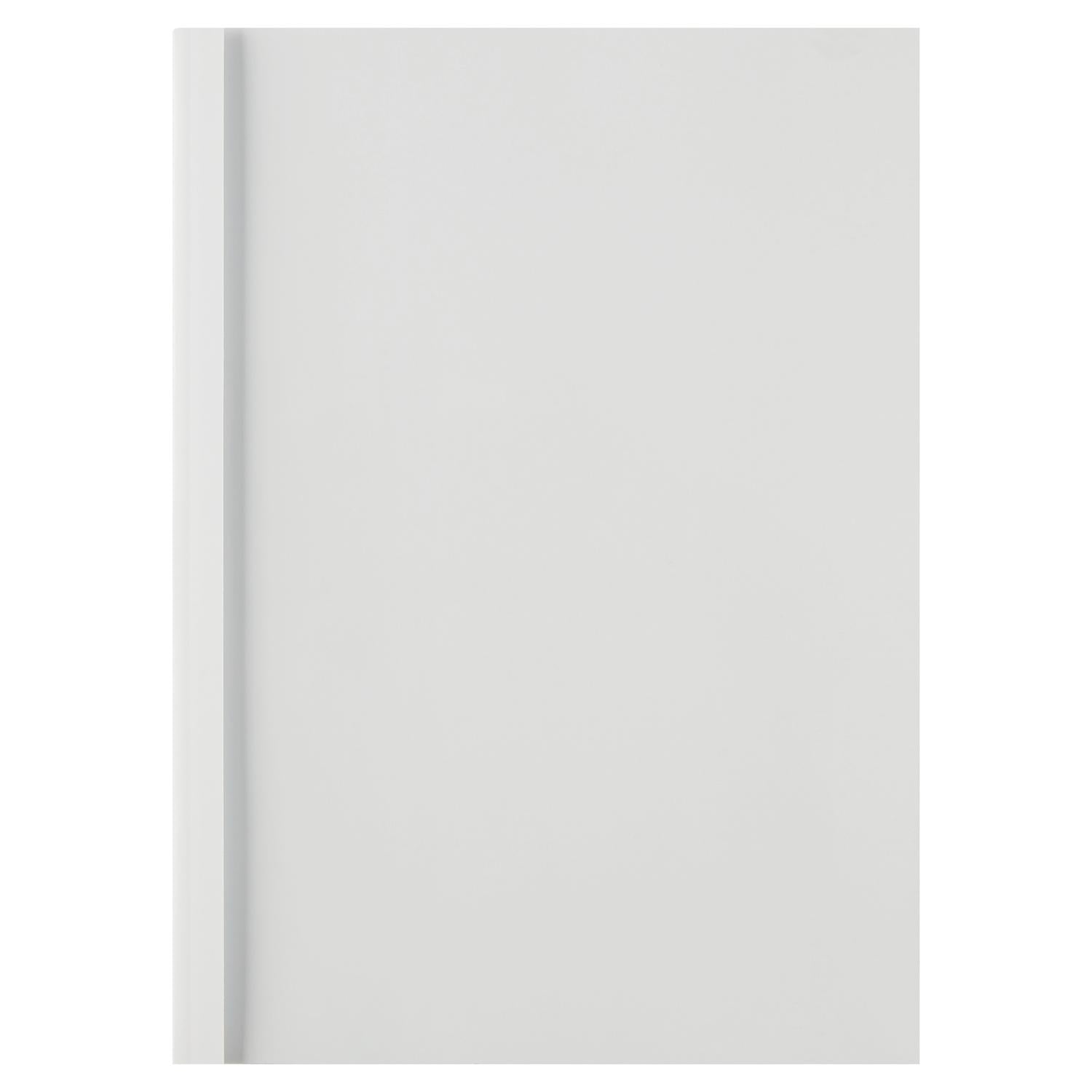 GBC Thermal Binding Cover A4 3mm Clear PVC Front White Silk Gloss Back (Pack 100) - IB370021