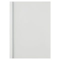 GBC Thermal Binding Cover A4 3mm Clear PVC Front White Silk Gloss Back (Pack 100) - IB370021