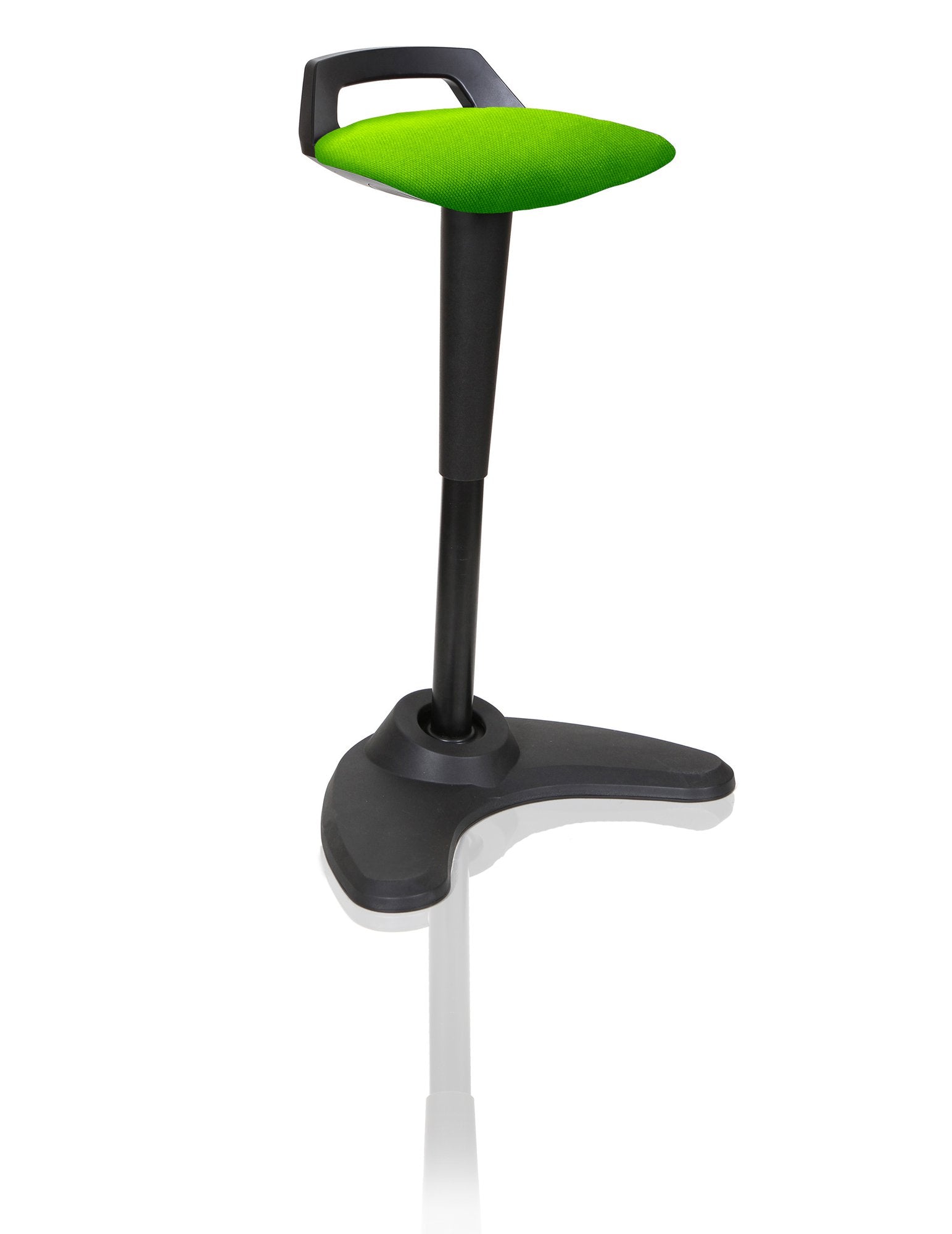 Dynamic Spry Stool Black Frame and Bespoke Colour Fabric Seat Myrrh Green - KCUP1209 DD