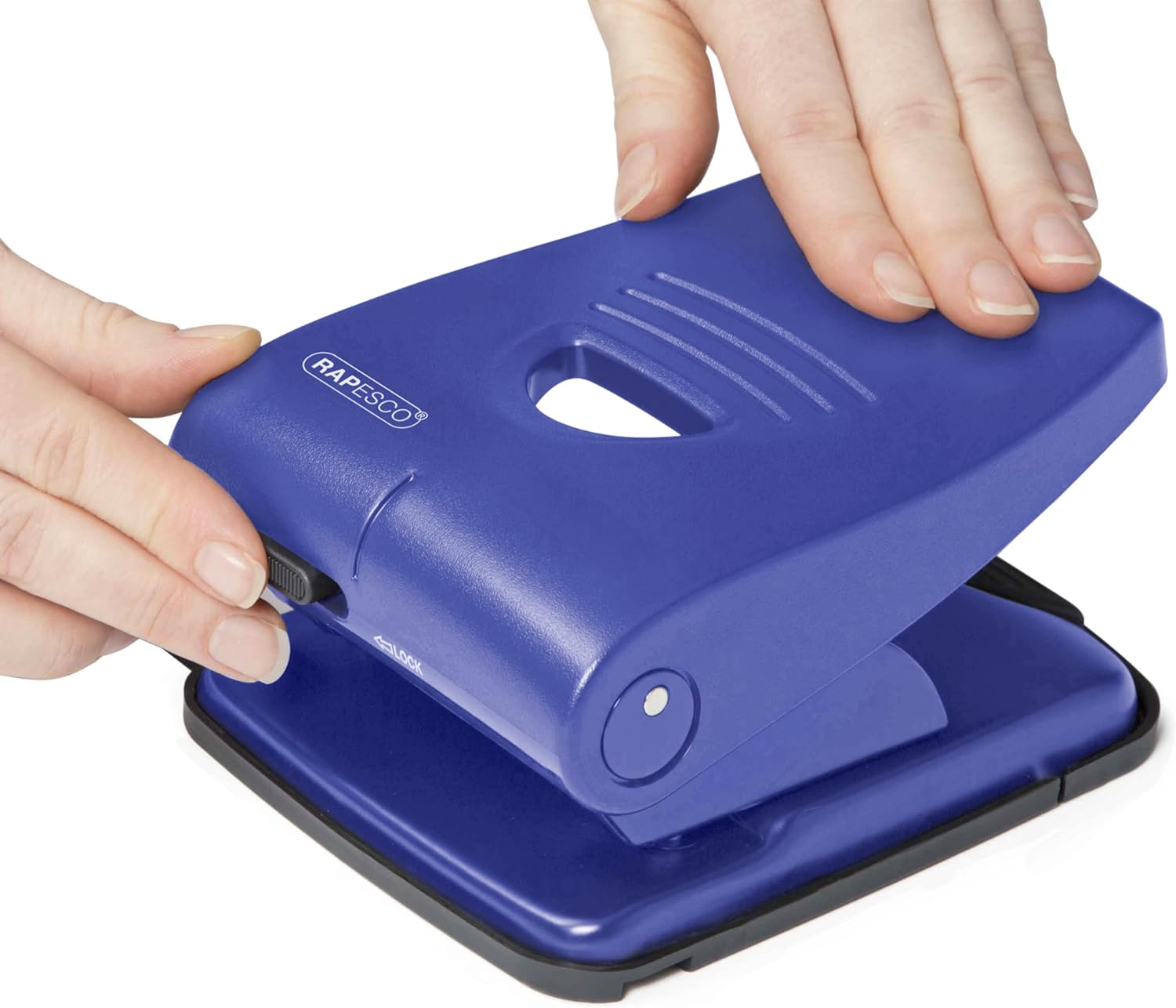 Rapesco 835-P 2-Hole Punch, 40 Sheets - Blue