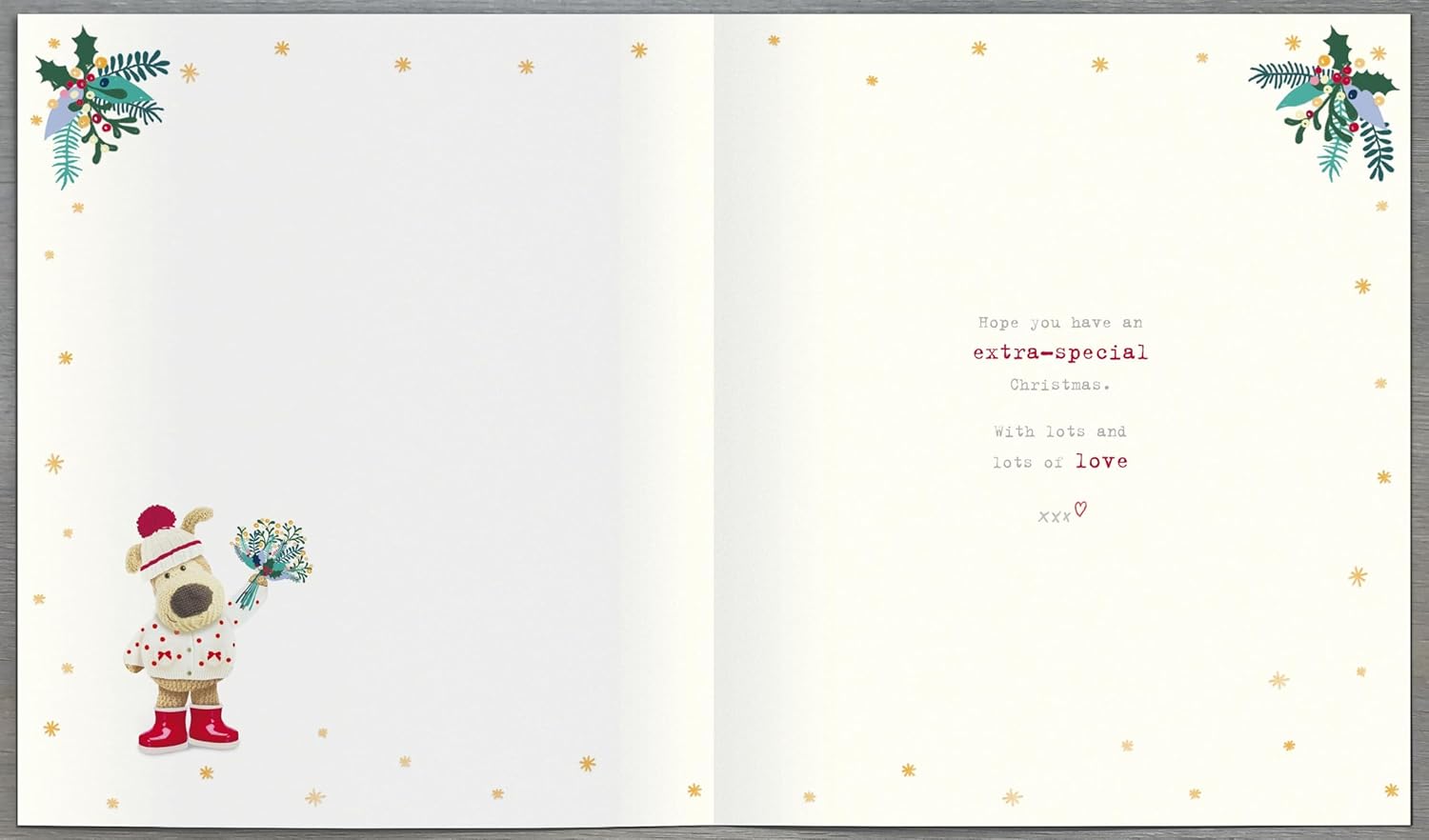 Boofle Christmas Card for Grandma – Wonderful Boo-Tiful Blooms Festive Design