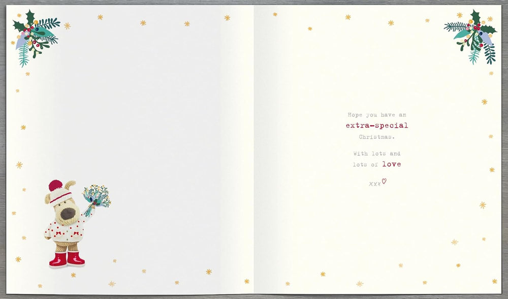 Boofle Christmas Card for Grandma – Wonderful Boo-Tiful Blooms Festive Design