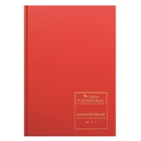 Collins Cathedral Analysis Book Casebound A4 12 Cash Column 96 Pages Red 69/12.1 - 811383