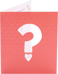 UK Greetings Valentine's Day Card From A Secret Admirer for Him/Her/Boyfriend/Girlfriend/Husband/Wife/Partner - Question Mark Design