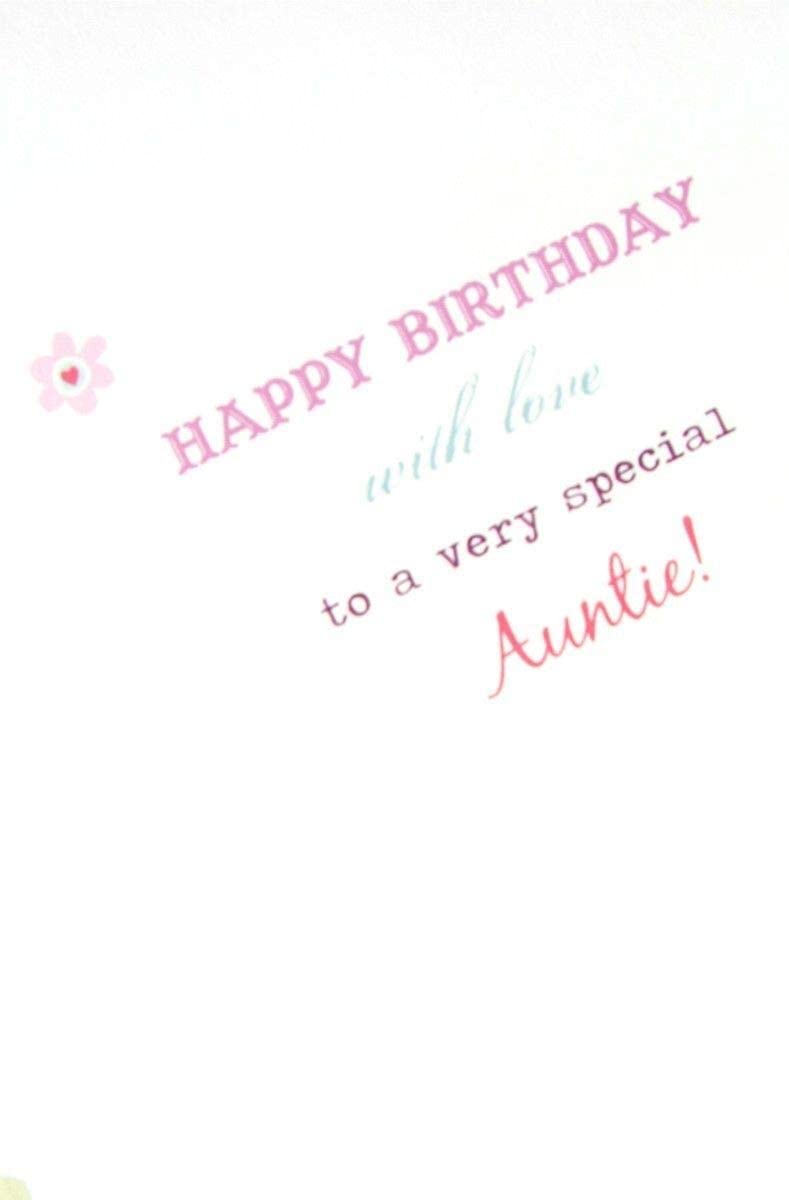 For Special Auntie Nice Words Birthday Card