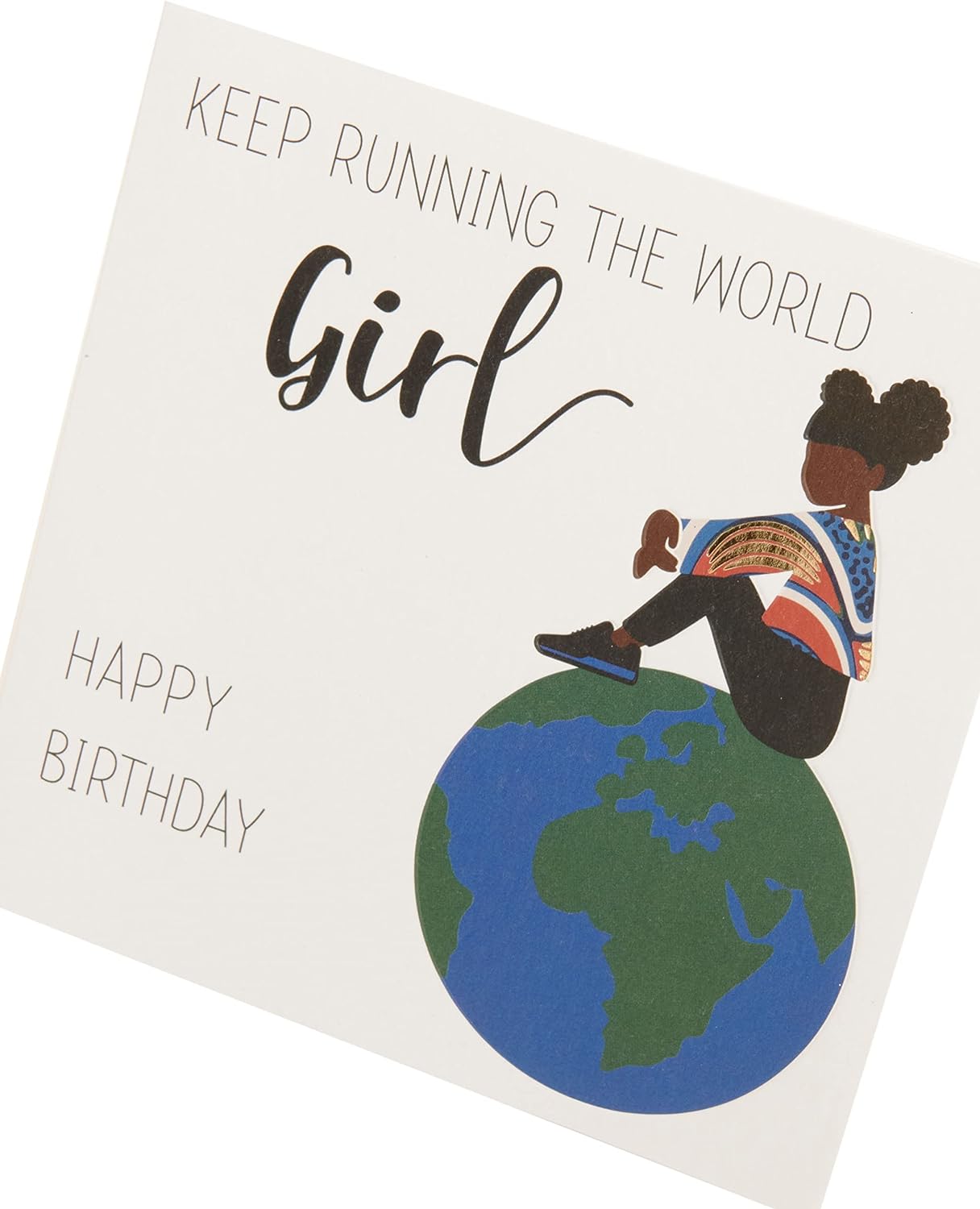 Kindred X Afrotouch - Running The World Girl Birthday Card
