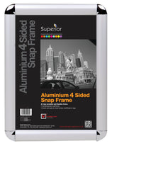 SECO A3 Snap Frame with Round Corners 25mm Silver - ROUNDA3