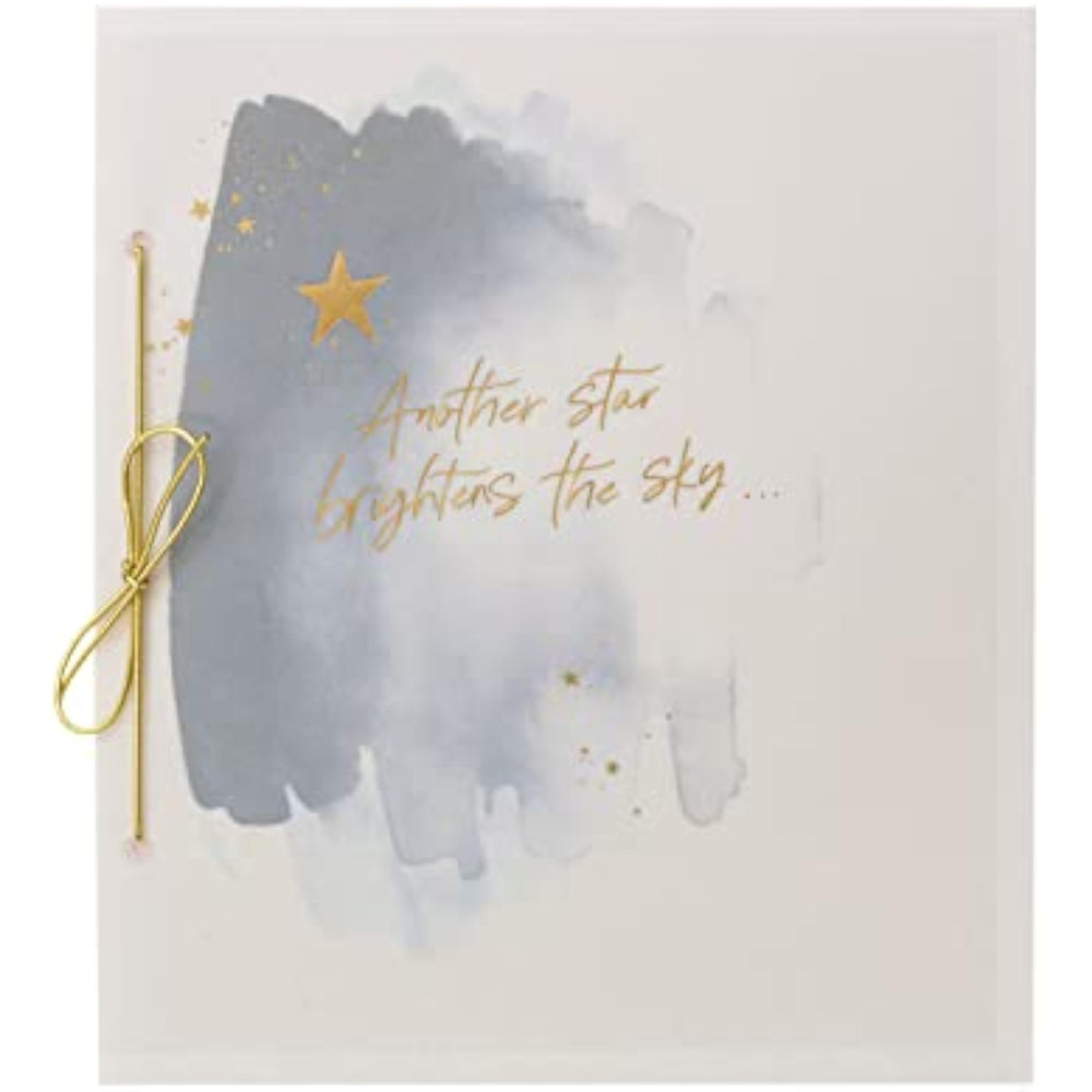 Another Star Brightens The Sky Gold Foil Sympathy Card