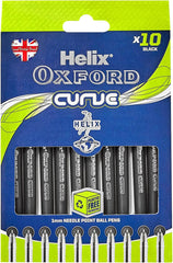 WRITING CURVE PENS X10 BLACK
