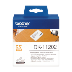 Brother Black On White Shipping Label Roll 62mm x 100mm 300 labels - DK11202