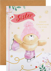 Christmas Greeting Card for Sister with Festive Seasonal Design and Heartfelt Wishes