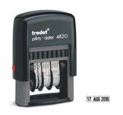 Trodat Printy 4820 Self Inking Line Date Stamp 25x4mm Black Ink - 74000