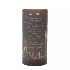 Thoughts of You Memorial Tube Light – ‘Husband’ Tribute Keepsake