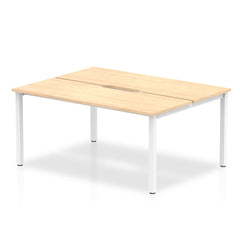 Evolve Plus 1200mm Back to Back 2 Person Desk Maple Top White Frame BE159 DD