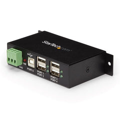 StarTech.com Mountable 4 Port Rugged Ind USB Hub ESD