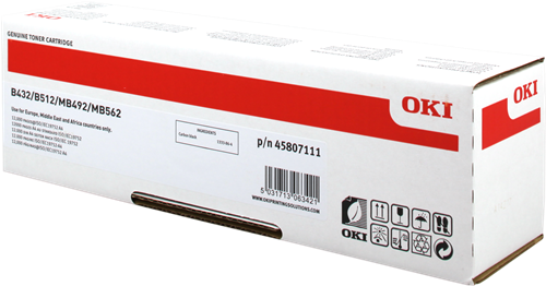 OKI Black Toner Cartridge 12K pages - 45807111